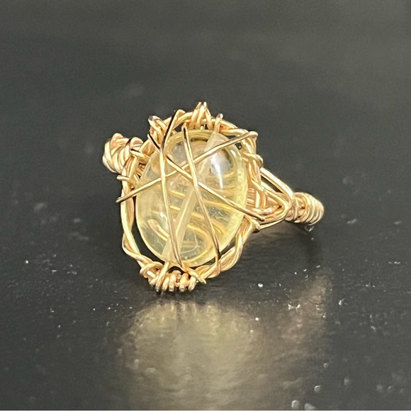 wire ring with citrine stone size 5 - Picture 9 of 14
